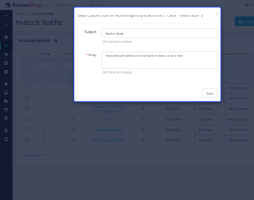 Prestashop Stock Alert | Instock Notifier