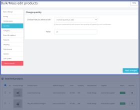 Prestashop Bulk Product Edit