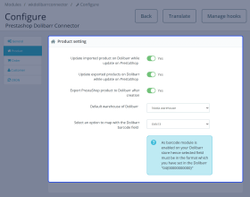 PrestaShop Dolibarr Connector