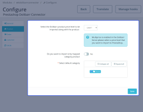 PrestaShop Dolibarr Connector