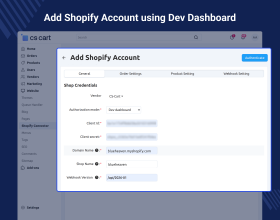 CS-Cart Shopify Connector