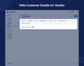 CS-Cart Hide Customer Details