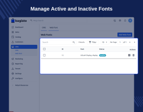 Bagisto SaaS Google Font Manager