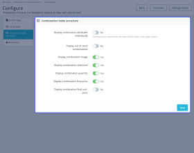 Prestashop Product Combinations Table/List View with Add to Cart