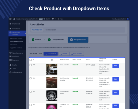 WooCommerce Vehicle Part Finder