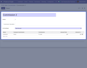 Odoo POS Sales Commission