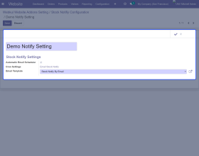 Odoo Website Stock Notify