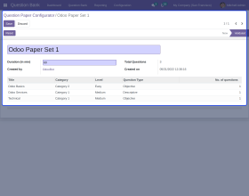Odoo Question Paper Generator