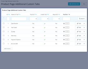 Prestashop Product Page Additional Custom Tabs
