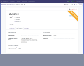 Odoo Website CCAvenue IFrame Checkout Payment Acquirer