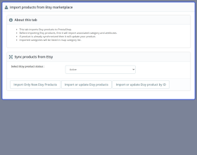 Prestashop Etsy Connector