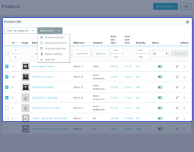 Prestashop Bulk Product Edit