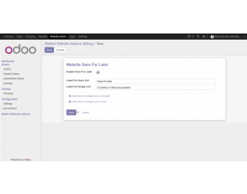 Odoo Website Save For Later