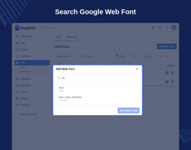 Bagisto SaaS Google Font Manager