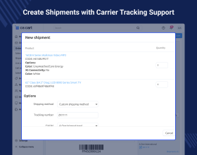 CS-Cart Custom Shipment Carriers Tracking
