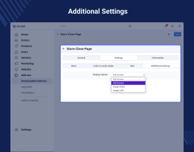 CS-Cart Store Close Custom Page