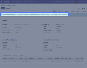 Odoo Rental Sale Management