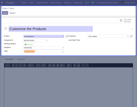 Odoo Project Task Start Stop