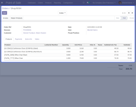 Odoo POS View User Orders