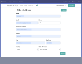 Odoo Website Customer Address Book