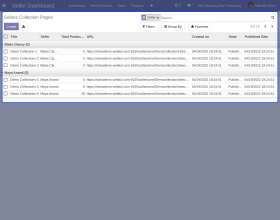 Odoo Marketplace Seller Collection Page