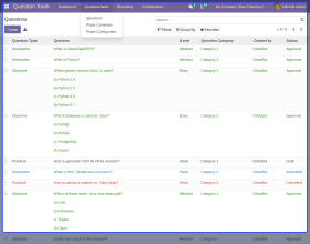 Odoo Question Paper Generator