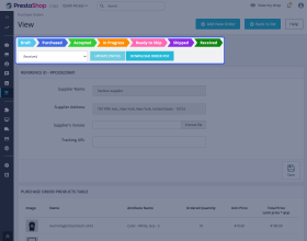PrestaShop Purchase Order Management | Supplier Management