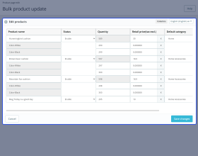 Prestashop Bulk Product Edit