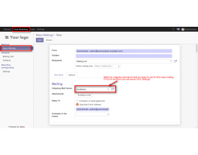 Odoo Mass Mailing With Other Outgoing Server