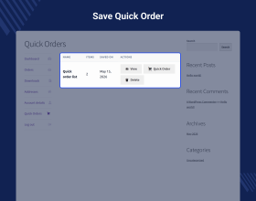 WooCommerce Quick Order Plugin