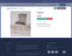 Odoo Website Customize Bundle Products