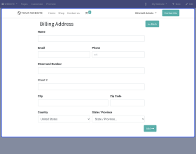 Odoo Website Customer Address Book