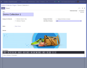 Odoo Marketplace Seller Collection Page