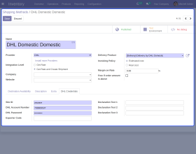 Odoo DHL Shipping Integration