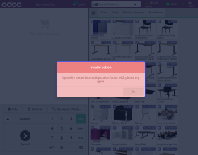 Odoo POS Minimum Quantity Order (MQO)