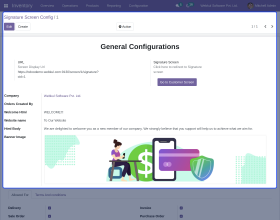 Odoo Order Signature Screen