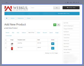 Opencart Marketplace Multi Tenant Web To Print