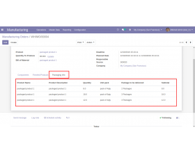 Odoo Merge Similar Packaging Product