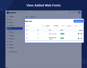 Bagisto SaaS Google Font Manager