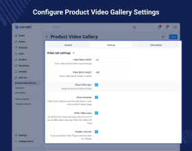 CS-Cart Product Video Gallery