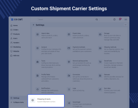 CS-Cart Custom Shipment Carriers Tracking