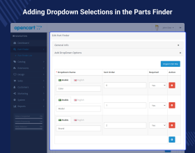 Opencart Vehicle Part Finder