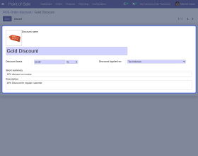 Odoo POS Order Discount