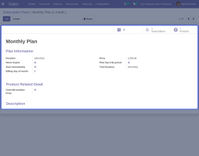 Odoo Subscription Management