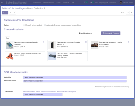Odoo Marketplace Seller Collection Page