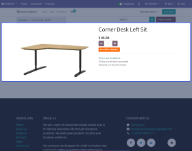 Odoo Website Product Stock