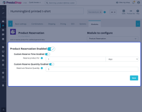 Prestashop Product Reservation