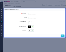 Prestashop Ajax Contact Form