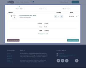 Odoo Website Onepage Checkout