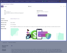 Odoo Order Signature Screen
